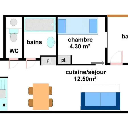 4 Pers - Pied Des Pistes Avec Balcon Et Parking A Val-cenis
